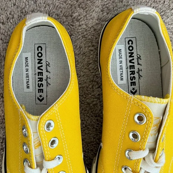 Unisex Converse Chuck Taylor 70 Yellow & Cream Lowtop Sneakers Size M10/W12 BNIB - Picture 6 of 7